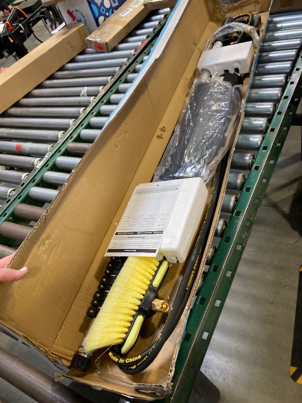 Photo 1 of 24FT Aluminum Telescoping Pressure Washer Wand with Power Washer Extension Wand, Gutter Cleaner Attachment, Brush Head, 7 Spray Nozzle Tips, 3 Hose Inlet Adapters and Support Harness1