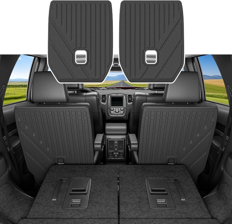 Photo 1 of 2nd Backrest Mat Compatible with 2016-2025 Dodge Durango Seat Back Protector 6 Seats Replacement for 2016-2025 Dodge Durango Accessories (6 Seats 2nd Row Backrest Mat)
