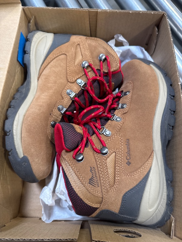 Photo 1 of Columbia Women's Newton Ridge Plus Waterproof Amped, Elk/Mountain Red, size 8