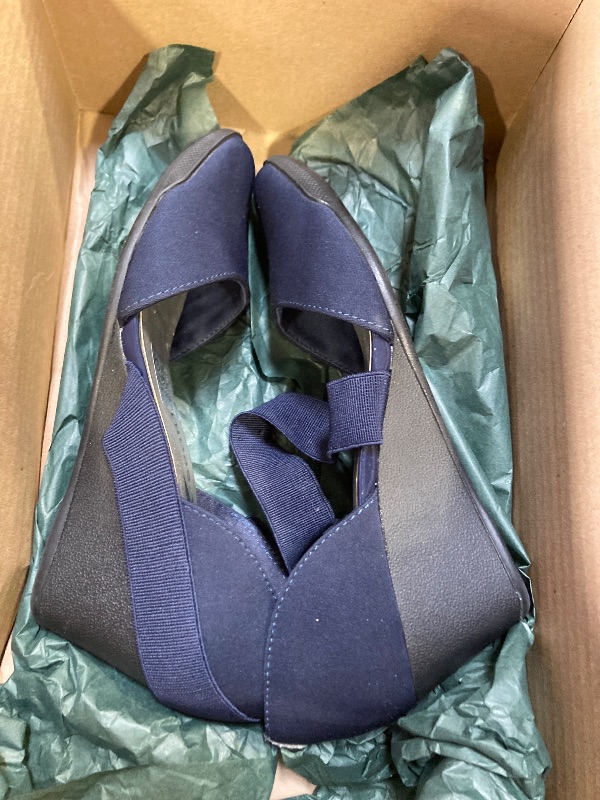 Photo 1 of Anne Klein Women's Tara Wedge Pump, Navy, 6 M US