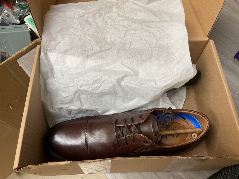 Photo 1 of Clarks Men's Whiddon Cap Oxford, Mahogany Leather, Size 8