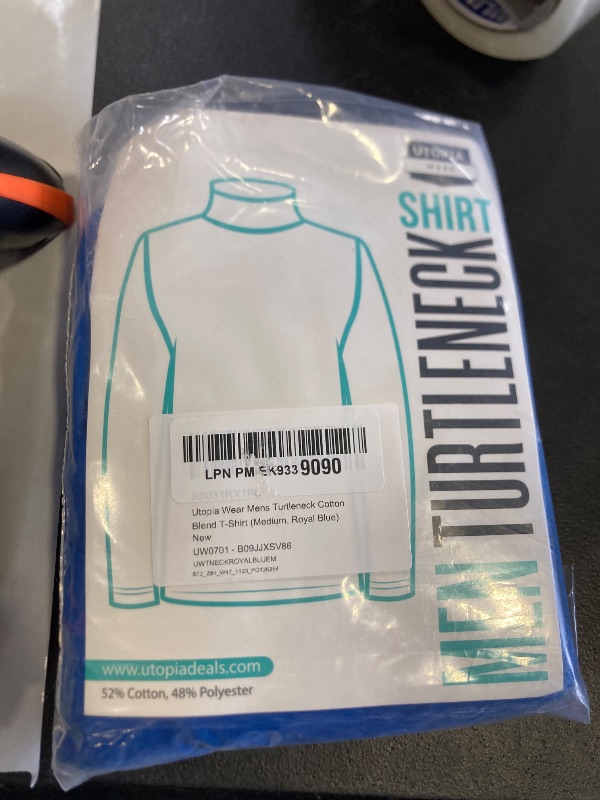 Photo 1 of Utopia Wear Turtleneck Men Slim Fit UPF 50+ Lightweight Pullover Sweater Long Sleeves Top, Medium, Royal Blue