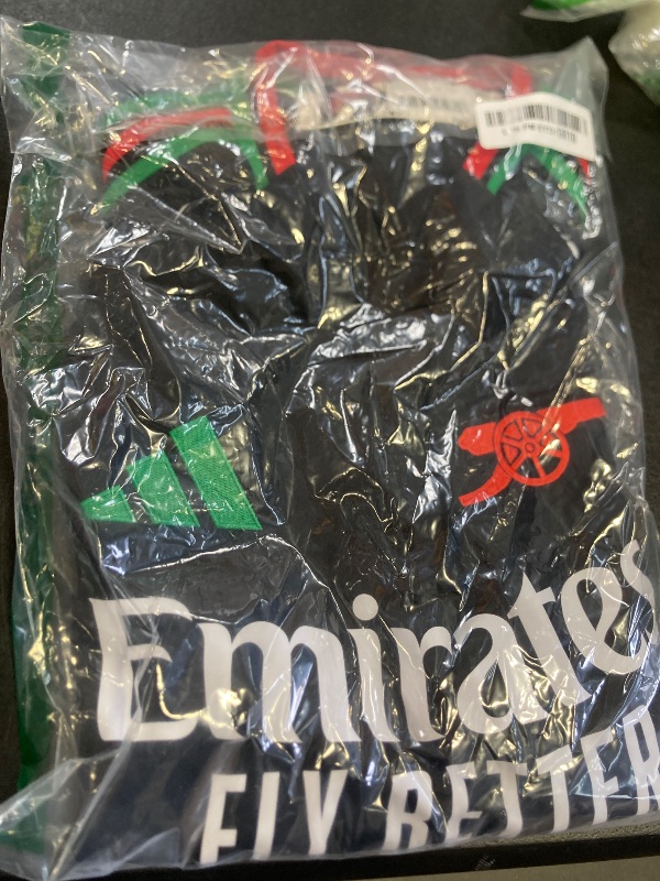 Photo 1 of adidas Men's Soccer Arsenal 24/25 Away Jersey - Labrum London Collaboration, Made with Recycled Materials (US, Alpha, Large, Regular, Regular, Black)