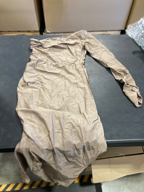 Photo 1 of Aigeman Womens One Shoulder Long Sleeve Maxi Dress Bodycon Ruched Split Thigh Formal Dress 218
medium