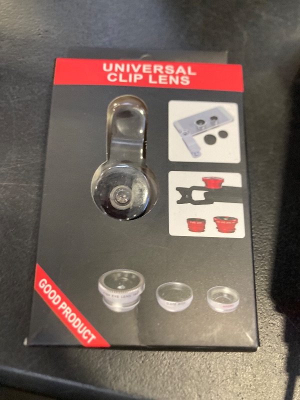 Photo 1 of 3 in 1 Cell Phone Camera Lens Kit Wide Angle Macro Fisheye Lens Universal for Smart Phones iPhone Samsung Android
