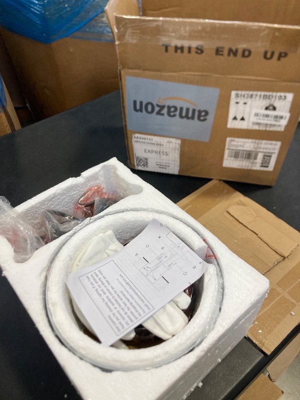 Photo 1 of 2 Pack 1 Light 8” Vintage Pendant Light Fixtures,Industrial Metal Hanging Light Rubber Wood Black Finish Pendant Lamp for Kitchen Island,Farmhouse Dining Room Over Sink