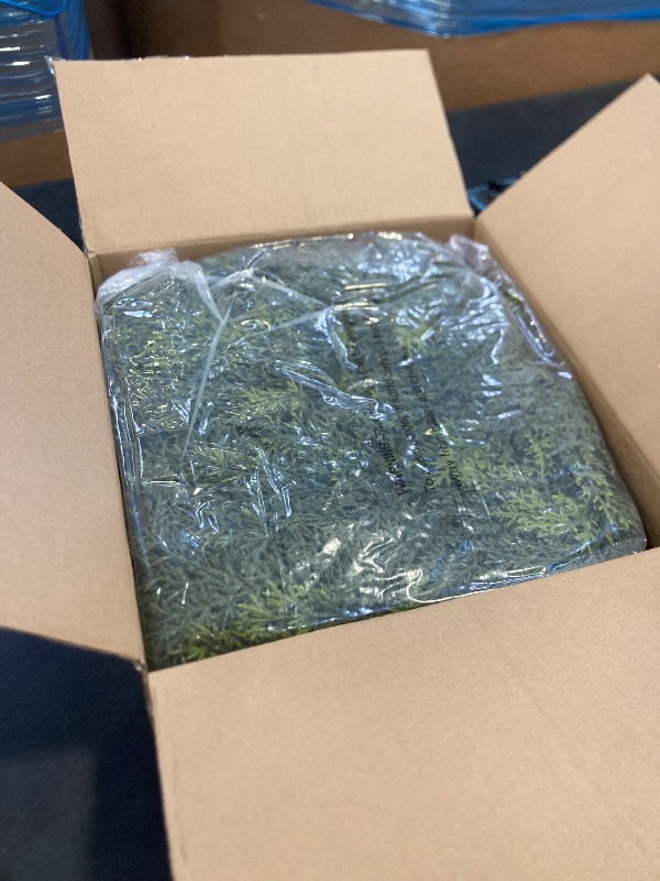 Photo 1 of 9 ft Christmas Garland, Cedar Garland, Real Touch Cypress Garlands, Green Artificial Greenery Garland for Mantel Indoor Outdoor Christmas Decorations