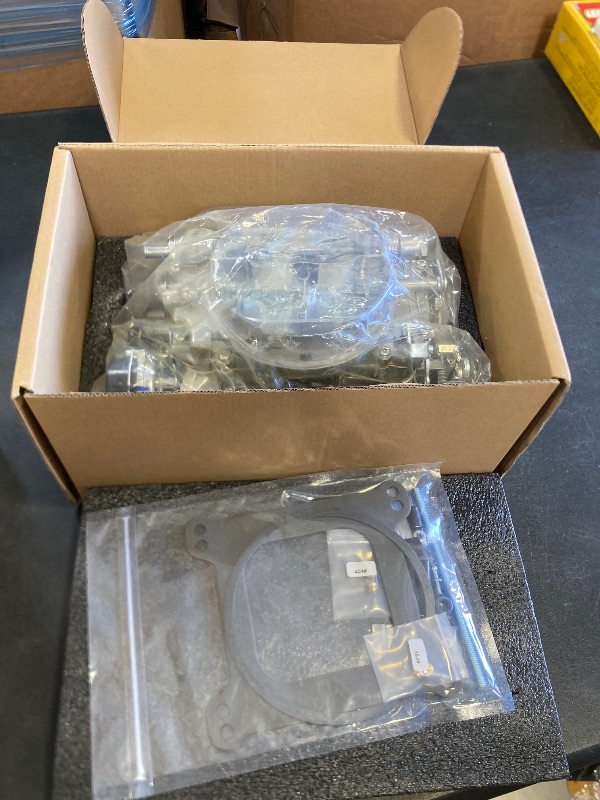 Photo 1 of 1906 Carburetor 4 Barrel Carb with Electric Choke Satin Finish Replacement For Edelbrock AVS2 650 CFM Carburetor Square Flange New Annular Flow Booster
