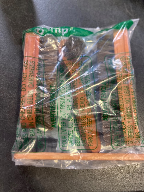 Photo 1 of 4 Pcs Horsehair Shine Shoes Brush Kit Polish Dauber Applicators Cleaning Leather Shoes Boots Care Brushes Suede Cleaner Brush with Microfiber Shoe Cloth(Brown Style A)