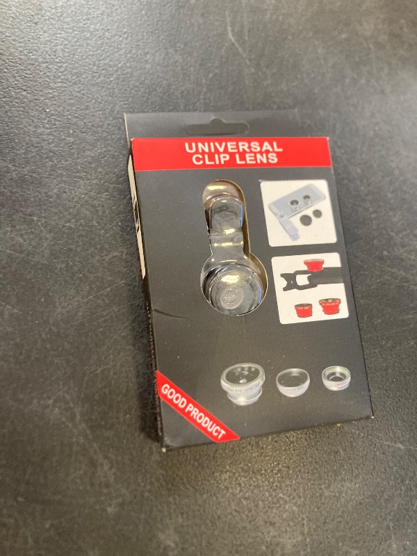 Photo 1 of 3 in 1 Cell Phone Camera Lens Kit Wide Angle Macro Fisheye Lens Universal for Smart Phones iPhone Samsung Android