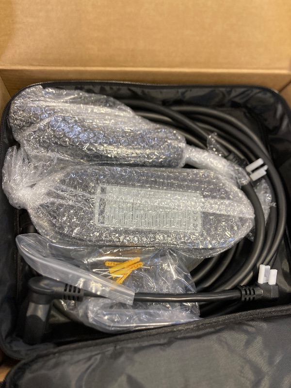 Photo 1 of 2025 Upgraded Level 1&2 Tesla Mobile Charger, 8-16Amp Adjustable Current & Timer, 110V–240V, NEMA 5-15 & 6-20 Plug, 21ft Tesla Charging Cable, Mobile Connector for Tesla Model Y/3/X/S/Cybertruc