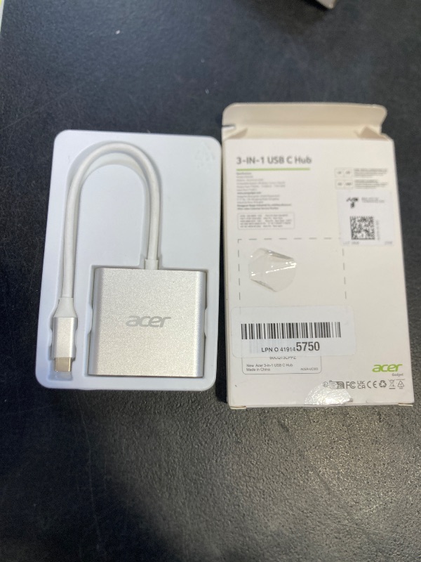 Photo 1 of Acer USB C to HDMI Adapter, 4K USB C Hub with 100W PD, USBA 3.0 Port, HDMI to USBC Multiport Digital AV Converter for MacBook Pro/Air, iPad, Tablets, Switch, TV, Monitor and More (Silver)