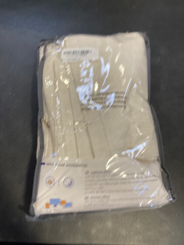 Photo 1 of 100% Blackout Shield Linen Blackout Curtains for Bedroom 84 Inches Long, Back Tab/Rod Pocket Living Room Drapes, Thermal Insulated Blackout Curtains 2 Panels Set, 50" W x 84" L, Cream