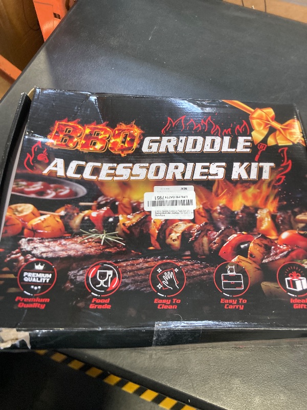 Photo 1 of 25Pcs Griddle Accessories Kit for Blackstone, Joyfair Stainless Steel Flat Top Grilling Spatula Accessory Tools Set with Smash Burger Press Basting Covers for Outdoor BBQ Teppanyaki Hibachi Cooking