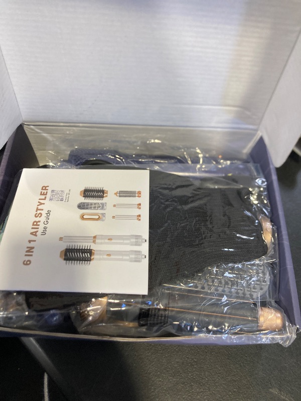 Photo 1 of 6 in ONE Blow Dryer Brush,Air Curling Iron Round Brush Blow Dryer 800W,Ionic Hair Dryer Brush for Women, Hot Air Brush Hair Styling Tools 100-120V