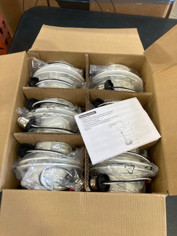 Photo 1 of 12 Pack 4 Inch LED Can Lights Retrofit Recessed Lighting, 5CCT 4 Inch Recessed Downlight Selectable 2700K-6000K Dimmable, 9W 630LM Recessed Lights with Metal Smooth Trim- ETL and Energy Star Certified