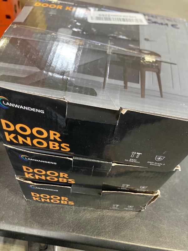 Photo 1 of (3 Pack) Entry Levers Wave Style with Deadbolt Set, Exterior/Interior Matte Balck Keyed Door Handles with Lock,Interior Door Locksets for Bath/Bedroom