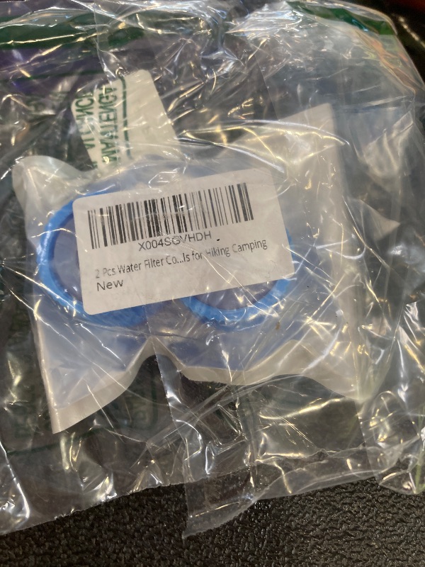 Photo 1 of 2 Pcs Water Filter Coupling Kit, Compatible with 28mm External Threaded Water Filters and Standard Plastic Bottles, Filtration Cleaning Couplings with Gasket Seals for Hiking Camping