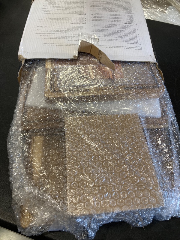 Photo 1 of Acacia Wood Cutting Board for Kitchen, Non-Toxic Cutting Board Set of 3, Chopping Boards with Deep Juice Groove for Meat, Cheese & Vegetables - Durable & Double sided with serving Compartments