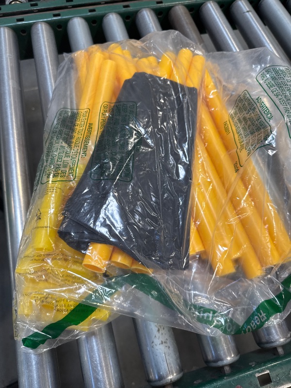 Photo 1 of 6 Pcs 5FT Adjustable Agility Training Poles for Soccer,Basketball,Football,Dog,Horse Training-Speed and Agility Training Equipment Sports Training Sticks with Stainless Steel Ground Nails (Yellow)