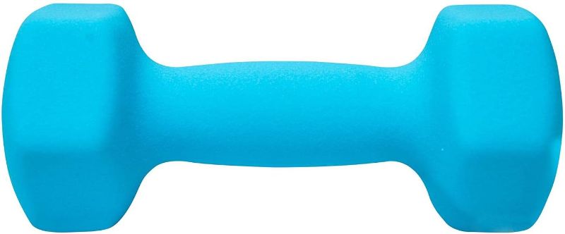 Photo 1 of 1FUXION Neoprene Dumbbell Hand Weights, Set of 1 - Hexagon Non-Slip, 8lbs for Home, Yoga, Pilates - Blue