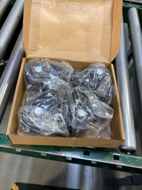 Photo 1 of 3 Inch Swivel Caster Wheels Set of 4, Heavy Duty Stem Caster Wheels 1/2" -13 x 1-1/2", Non-Locking 360 Degree TPR Rubber Casters for Furniture, Carts, Workbench