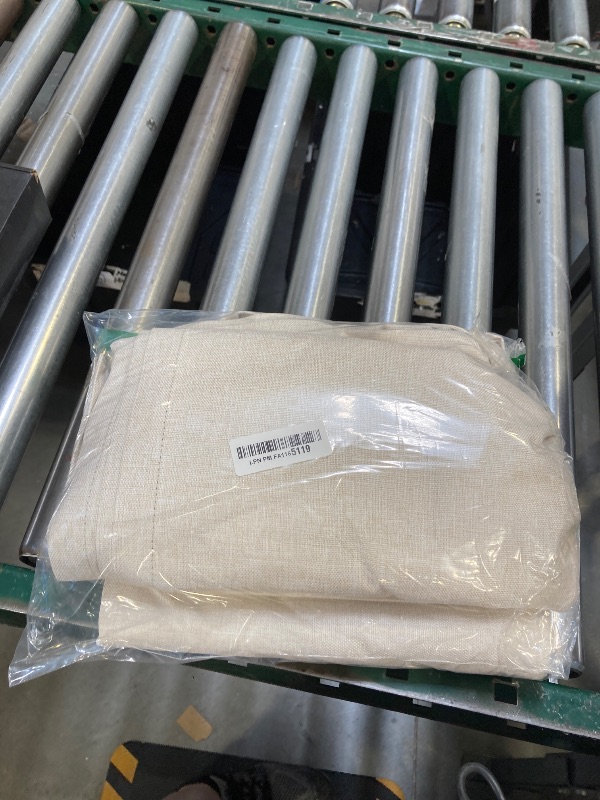 Photo 1 of 100% Blackout Shield Linen Blackout Curtains for Bedroom 84 Inches Long, Back Tab/Rod Pocket Living Room Drapes, Thermal Insulated Blackout Curtains 2 Panels Set, 50" W x 84" L, Cream