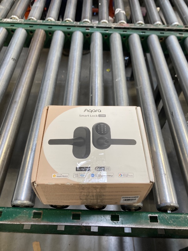 Photo 1 of Aqara Smart Lock U300, Fingerprint Keyless Entry Door Lock with Handle, Matter Over Thread with Apple Home Keys, Touchscreen Keypad, Smart Lever Lock Supports Apple Home, Alexa, Google, IFTTT, Black