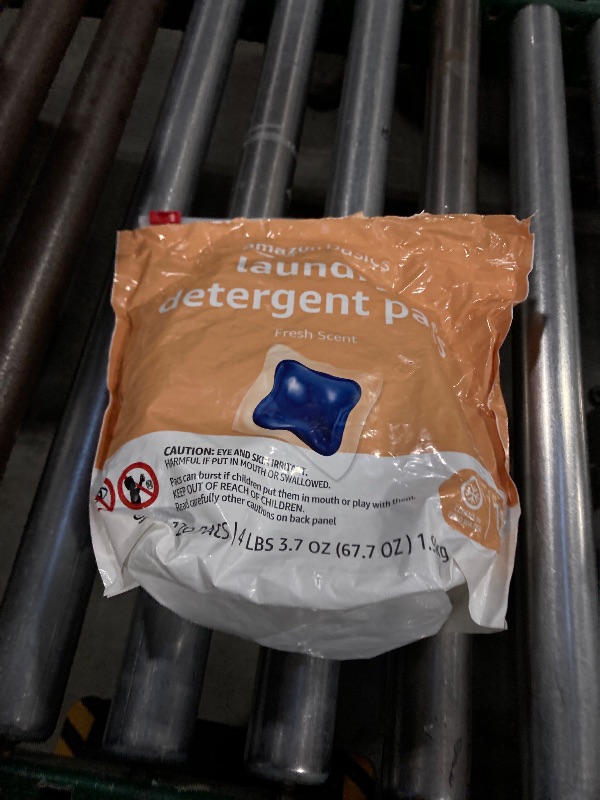 Photo 1 of Amazon Basics Laundry Detergent Pacs, Fresh Scent, 120 Count