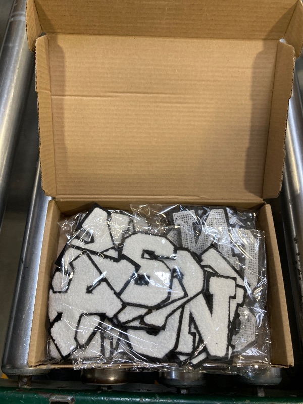 Photo 1 of 78 Pcs 2.7 Inch Chenille Letter Iron On Patches Sew On Chenille Varsity Letter Patches A-Z, Washable Fabric Letters for DIY Clothing Repairing Hats Shirts Shoes Jeans Bags(White)