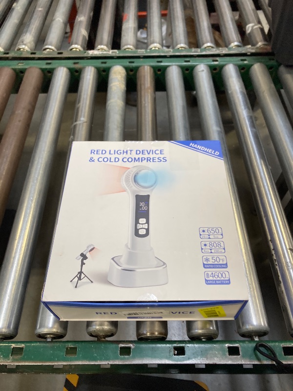 Photo 1 of LIMOT Cold Laser Therapy Device for Humans & Dogs. Stainless Steel Cold Massage can be Temperature-Adjusted to Relieve Muscle Aches. Red Light Therapy Comes with a Stand to Adjust The Angle.