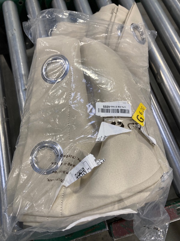 Photo 1 of ChrisDowa 100% Blackout Curtains 102 inch Long for Bedroom with Black Liner, 2 Thick Layers Total Blackout Thermal Insulated Grommet Window Curtains 2 Panels Set (Light Beige, 52 x 102 Inch)