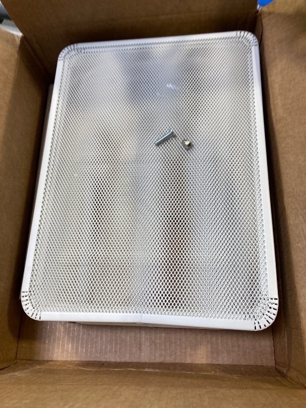 Photo 1 of 3 Tier Rolling Cart with Table top, Metal Rolling Utility Cart on Wheels, Sturdy Storage Organizer Cart with Hooks for Office, Classroom, Kitchen and Bathroom (White)