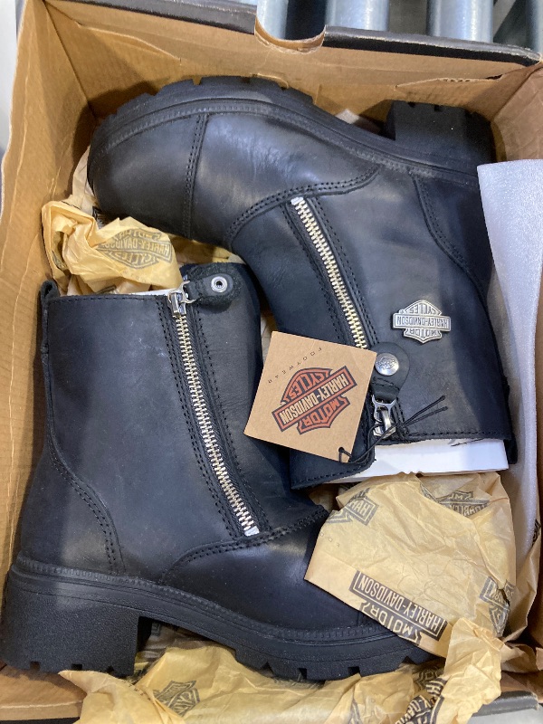 Photo 1 of Harley-Davidson Women's Amherst Leather Motorcycle Casual Boot, Black, 7