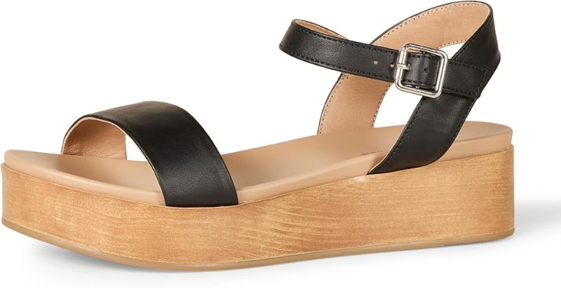 Photo 1 of Amazon Essentials Women's Two Band Flatform Sandal Size 10