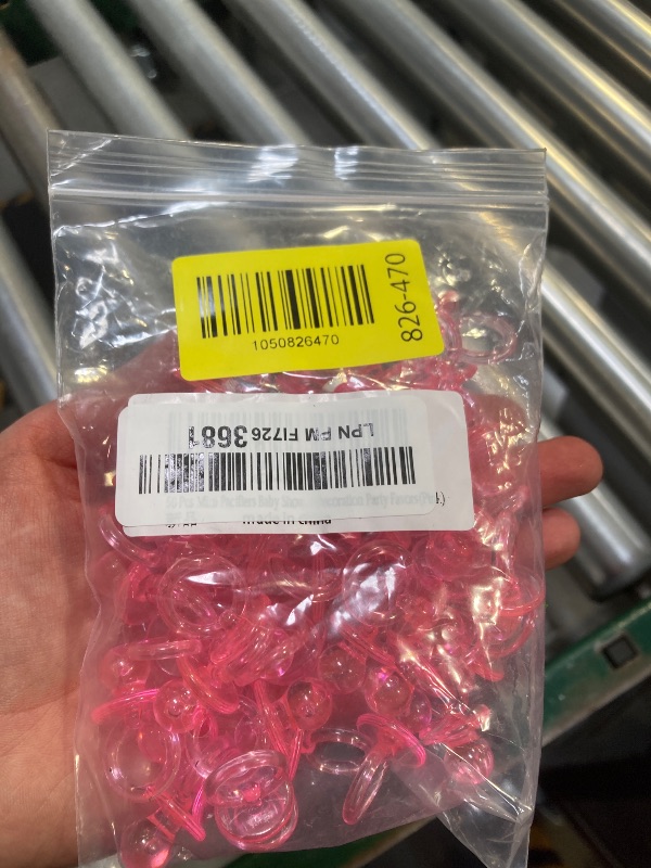 Photo 1 of 50 Pcs Mini Pacifiers Baby Shower Games Girl, 1.25 Inch Cute Baby Shower Pacifiers, Bulk Acrylic Pacifier for Party Table Scatter, Pacifier Hunt Game, Gender Reveal Decoration Party Favors(Pink)