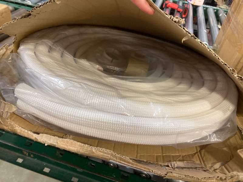Photo 1 of 25FT Air Conditioning Tubing Hose Extension 1/4 and 3/8 Inch Twin Insulated Copper Hoses Fit for Mini Split Air Conditioner