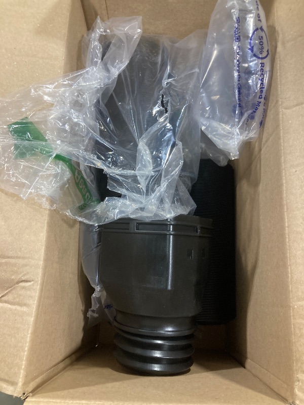 Photo 1 of 2 Pack Rain Gutter Downspout Extensions Flexible,Downspout Extender Diverter Extendable from 21" to 58". Drain Pipe Connector Extendable for Most Residential Downspouts (Black)