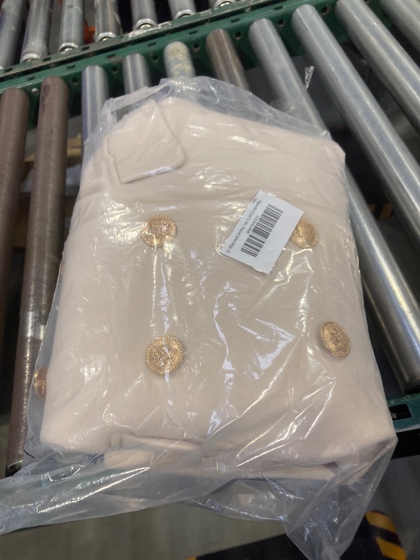 Photo 1 of Kinghua Women's Double Breasted Wool Coat Fall Winter Notched Lapel Midi Long Wool Peacoat Jacket size xl