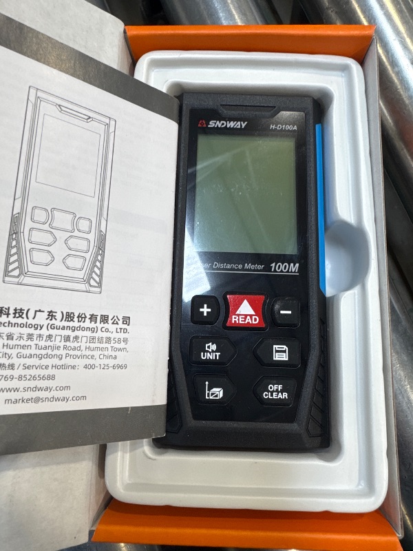 Photo 1 of 2-in-1 Laser Tape Measure 328ft Digital Laser Measure & 6.56ft Tape Measure Rechargeable Electric Angle Sensor 6 Units Selectable, Distance/Area/Volume/Pythagorean Laser Measuring Tools