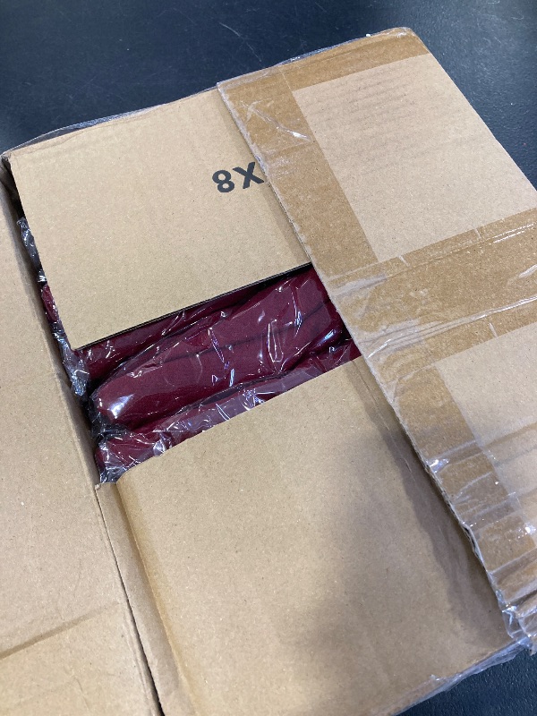 Photo 1 of 8Pcs Stretch Patio Cushion Covers, Outdoor Couch & Sofa Replacement Slipcovers for Patio Furniture Cushion Covers, Washable Reusable Furniture Protector, Square-Small, Wine Red