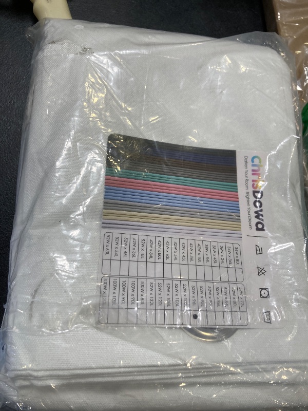 Photo 1 of ChrisDowa 100% Blackout Pure White Solid Curtains 96 Inches Long 2 Panels for Bedroom Living Room,Farmhouse Room Darkening Thermal Insulated Soundproof Grommet Top Window Treatment Drapes,52x96