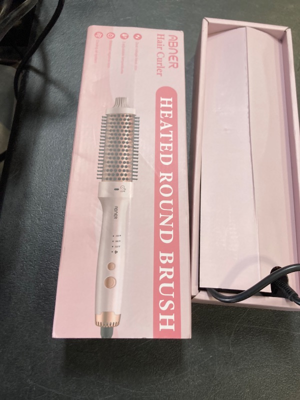 Photo 1 of ABNER Thermal Ionic Brush, 1.5 inch Heated Round Brush for Blowout Look, Volumize, Style, Makes Hair Shinier & Smoother, Dual Voltage for Travel, Negative Ion Technology, Ceramic, Temperature Settings