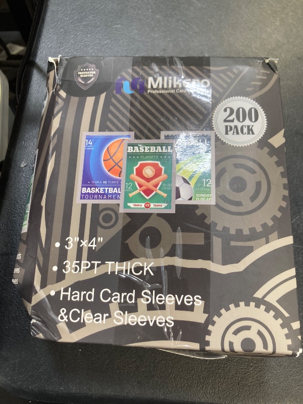 Photo 1 of 400 Card Sleeves Top Loaders for Cards, 3"X4" Toploaders for Cards, Premium Baseball Card Protectors Hard Plastic for Sports and Game Cards (200 Top Loaders + 200 Clear Sleeves)