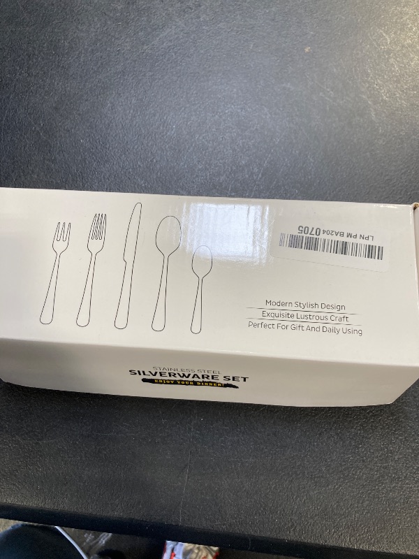 Photo 1 of 20 Pcs Silverware Set, Stainless Steel Flatware Set for 4, Food-Grade Cutlery Set, Mirror Polished Tableware Eating Utensils Set for Home Kitchen, Include Knife Fork Spoon Set, Dishwasher Safe