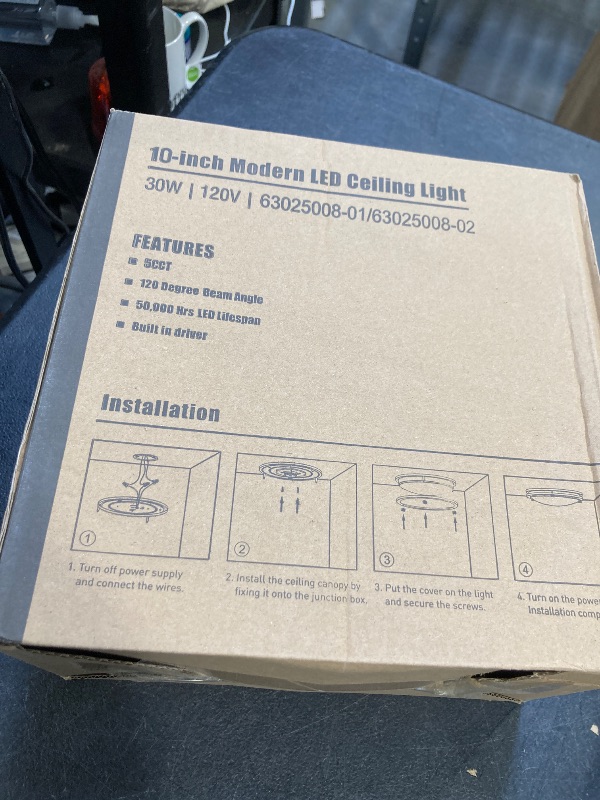 Photo 1 of 2-Pack 10Inch 30W LED Flush Mount Ceiling Light Fixtures Black, Ultra Bright 3200LM Dimmable Ceiling Lights, 5CCT 2700K 3000K 4000K 5000K 6500K, Ceiling Lamps for Kitchen Hallway Bedroom Bathroom