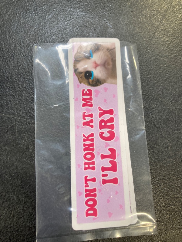 Photo 1 of 3 Pcs Please Don't Honk at Me I'll Cry Sticker, Dont Honk at Me Bumper Sticker, Dont Honks at Me Stickers, Don't Honks at Me Decal, Funny New Driver Stickers for Car Truck Laptop Phone 5" (H1)