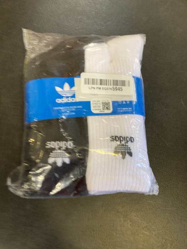 Photo 1 of adidas Originals Trefoil (6-Pair) Crew Sock, White/Black, Medium