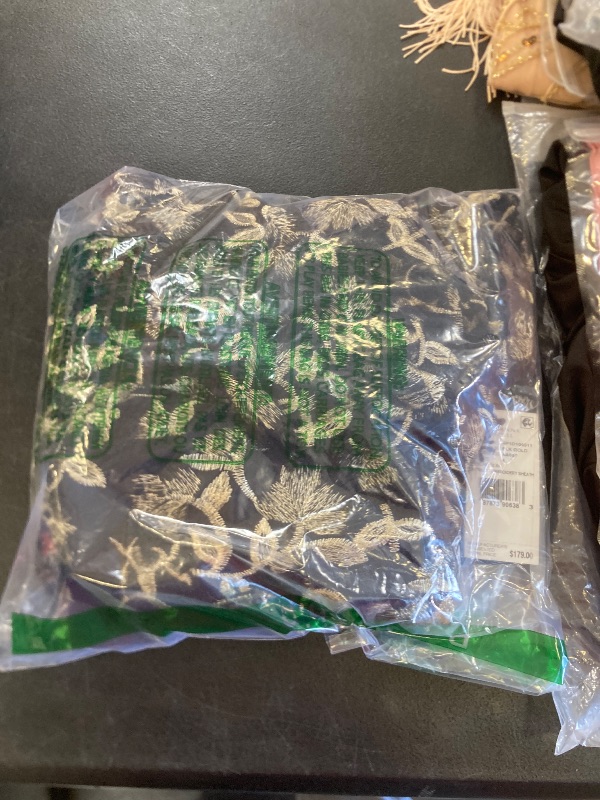 Photo 1 of Adrianna Papell Women's Metallic Embroidery Sheath, Black/Gold size 4