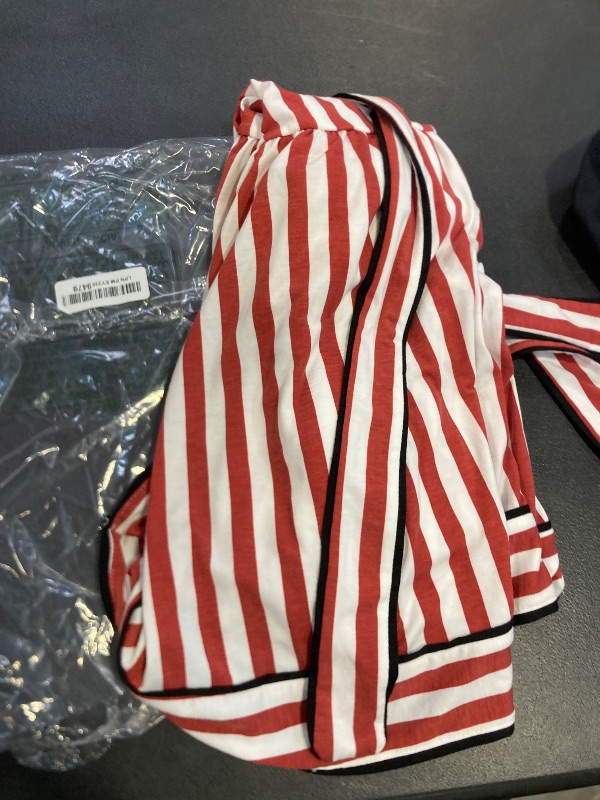 Photo 1 of Acelitt Womens 2025 Summer Sleeveless Striped Dresses Casual Loose V Neck Flowy Ruffle Babydoll Dress Beach Vacation Sundress Medium